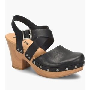 KORKS by Kork Ease Abloom Strappy Clog Platform Slingback Pump in Black Size 10